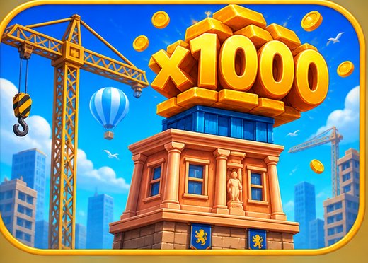 x1000 multiplier at the top of a Tower Dash tower